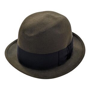 John B Stetson Co Royal Stetson Felt Fedora Hat Dark‎ Green Size 7
